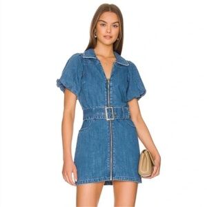 MUMU oxford mini dress